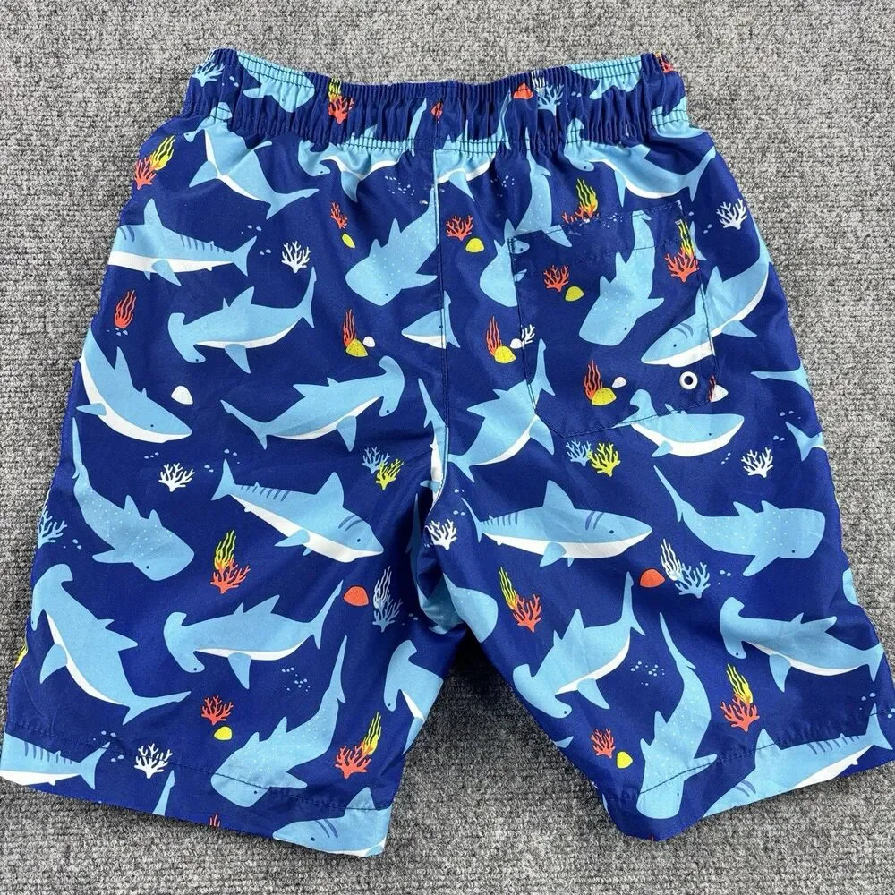 Place Sport Shorts Boys XL 14 Blue Shark Swim Trunks Board